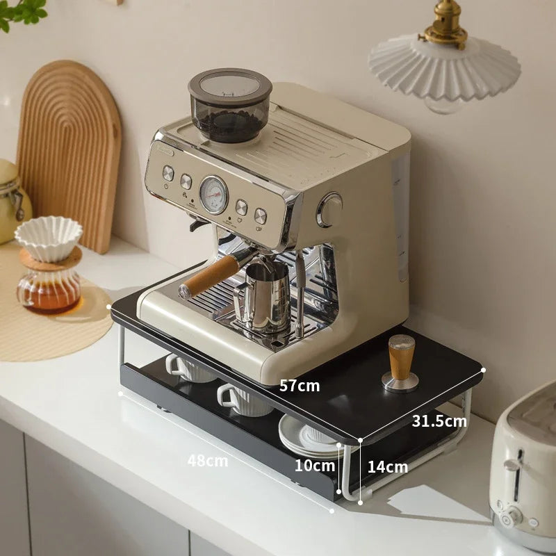 Creative Coffee Machine Storage Racks Wooden Countertop Cups Office Holders Racks Display Shelf Organizer Shelves Kitchen
