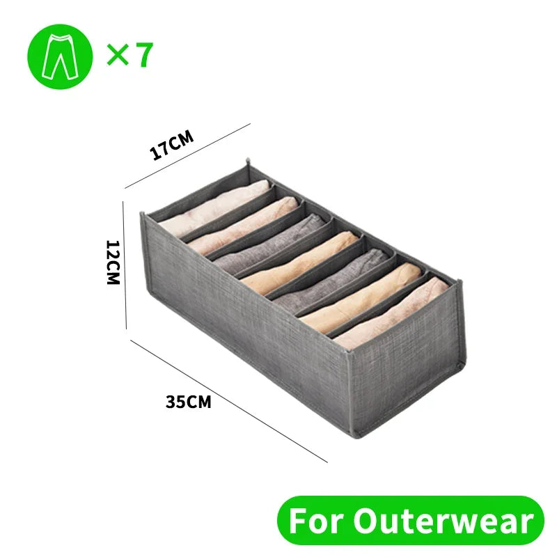 Closets Clothes Organizer Pants Jeans Storage Box Cabinet Organizer Drawers Underwear Socks T-Shirt Wardrobe Storage Organizers
