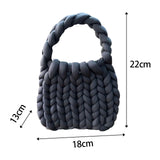 Women Crochet Bag Handbag Woven Chunky Shoulder Bag for Spring Summer,Women Shoulder Bag Handbag Beach Travel Underarm Bag
