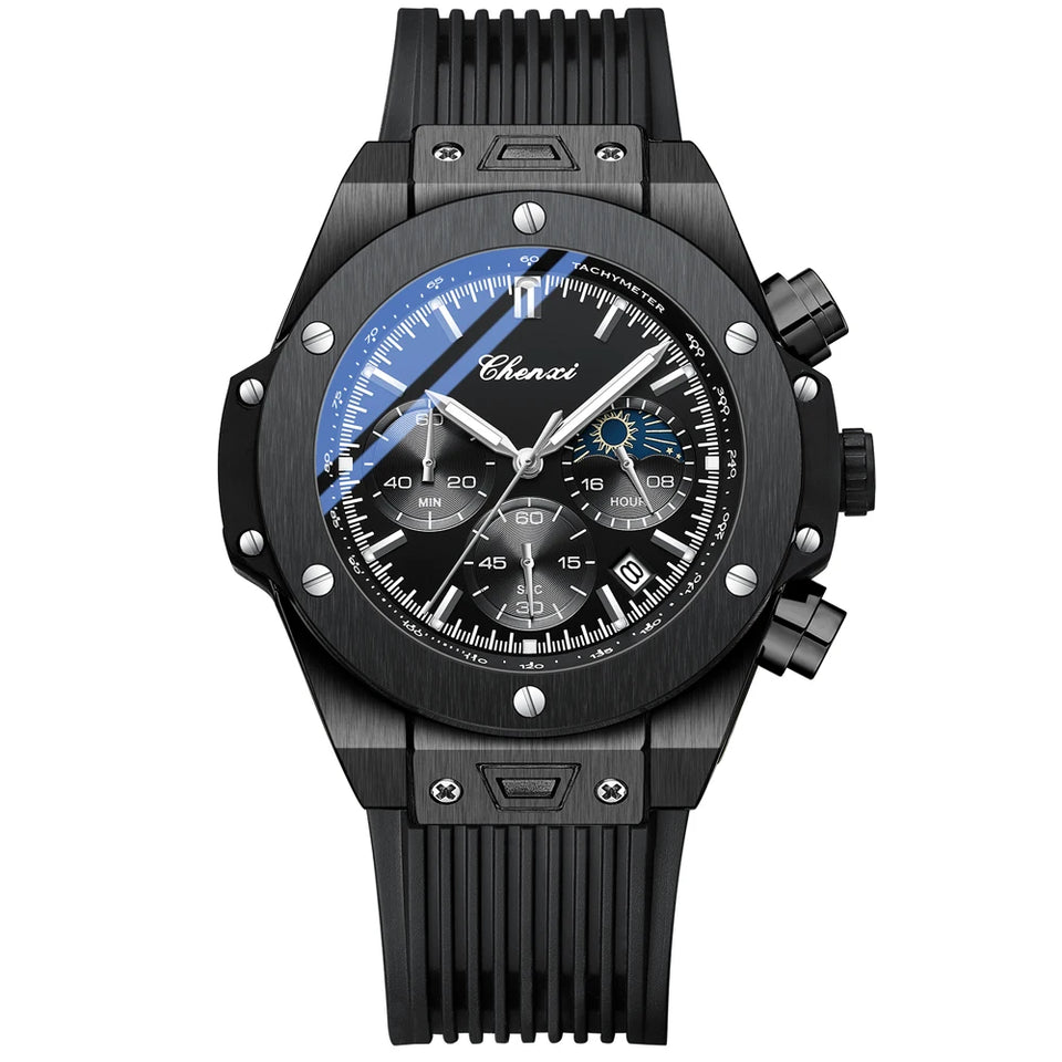 CHENXI Top Brand Luxury Watches for Mens Creative Fashion Luminous Dial with Chronograph Clock Male Casual Wristwatches