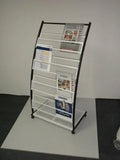 Retail Book Store Newspaper Display Stand Magazine Brochure Holder Stand Catalogue Shelf