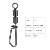 Goture 30pcs/lot Fishing Swivels High Speed Double Rolling Swivels Flexible Rotation Stainless Steel Swivel Fishing accessories