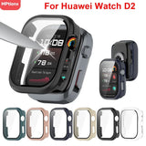 Tempered Glass+PC Case for Huawei Watch D2 Screen Protector Anti-scratch Bumper Protective Cover for Huawei Watch D2 Accessories