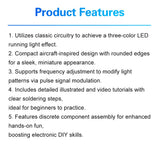 DIY Electronic Kit LED Flow Light Aircraft Model Kit DIY Electronic Welding Practice Kit Electronic Science Assembly Kit