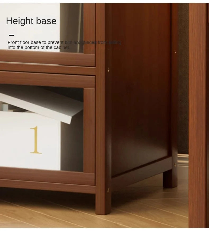 Bookshelf, bookcase, dust-proof floor-standing storage rack, household children and students storage rack with doors