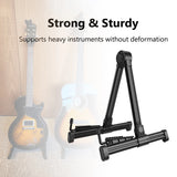 Miwayer Adjustable Universal Guitar Stand - Foldable ABS/Silicone Holder for Acoustic/Electric Guitar, Ukulele, Violin & Banjo