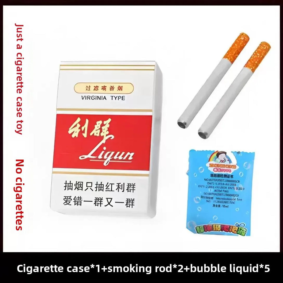 Portable Bubble Cigarette Box - Funny Prank Gag Gift for Adults, Outdoor Party & Office Decompression Toy