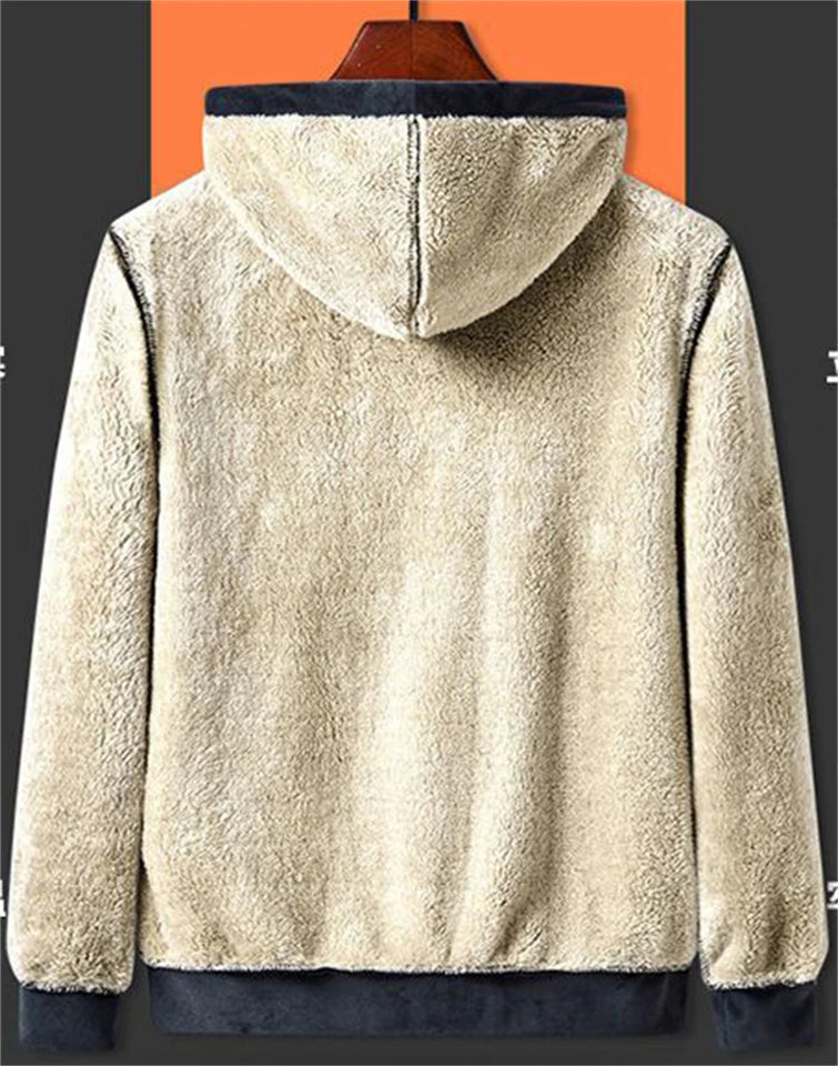 Winter Lambwool Lined 2 Pieces Sets Hooded Thicken Sweatshirt Tracksuit High Waist Harem Pant Suits Velvet Snow Wear Warm Outfit