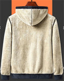 Winter Lambwool Lined 2 Pieces Sets Hooded Thicken Sweatshirt Tracksuit High Waist Harem Pant Suits Velvet Snow Wear Warm Outfit