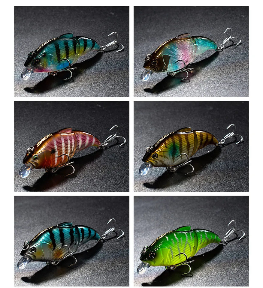 Fishing Lure Vatalion 7cm 10.5g Sinking Floating Crankbait Artificial HardBait Jointed VIB Vibration Wobblers Trout Bass Fishing