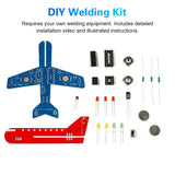 LED Flow Light Aircraft Model Kit DIY Electronic Kit DIY Electronic Welding Practice Kit Electronic Science Assembly Kit