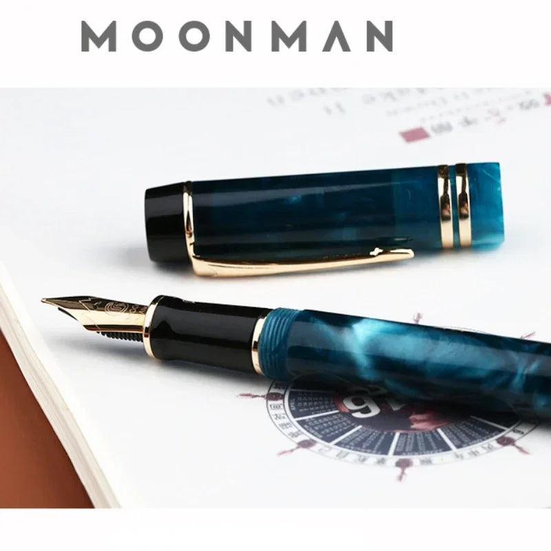 MAJOHN M600S Resin Pen 35 # Gold Plated Daming Tip Universal Type Student Adult Writing Practice Gift Ink Pen