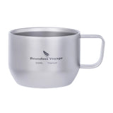 Boundless Voyage Titanium Double Wall Mug Metal Coffee Tea Cup Mini Espresso Cup Ultralight Durable Portable Drinkware Ti3086D