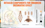 VEVOR Tall Crystal Wedding Flower Stand Metal Wedding Centerpiece Vase Gold Flower Holders Floral Display Rack for Wedding