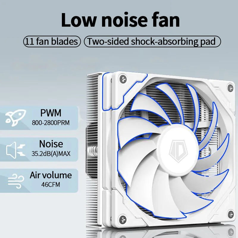 ID-COOLING IS-47 XT 4 HeatPipes CPU Processor Air Cooler 92mm PWM Cooling Fan ITX Radiator for Intel LAG1700/1200/115X AM4/AM5