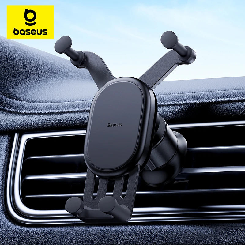Baseus Car Phone Holder for iPhone Xiaomi Samsung Car Phone Stand Car Mount with Hook Clip Auto Locking Easy Install