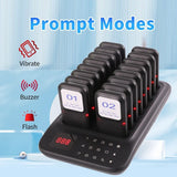 Restaurant Pager System,16 Restaurant Pagers,Wireless Calling System for Restaurant,1000FT Long Range Food Buzzer  Pagers