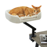 Cat Desk Bed, 360° Rotatable Cat Bed Stand for Indoor Cats, Adjustable Cat Basket, Cats Hammock for Table, Soft Cat Bed for Desk