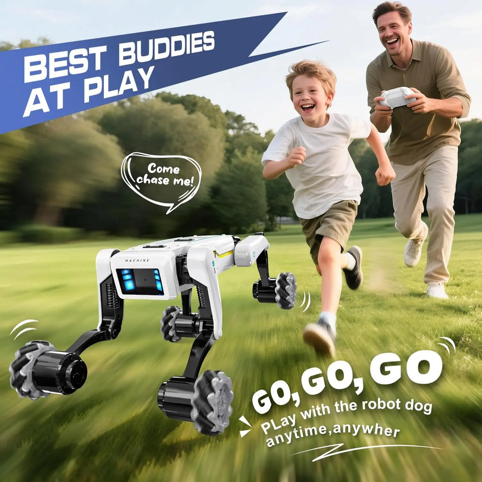 Electric RC Intelligent Robot Dog With Clip & Shoot Multifunction RC Mechanical Dog Voice Programmable Moves Bionic Smart Robot