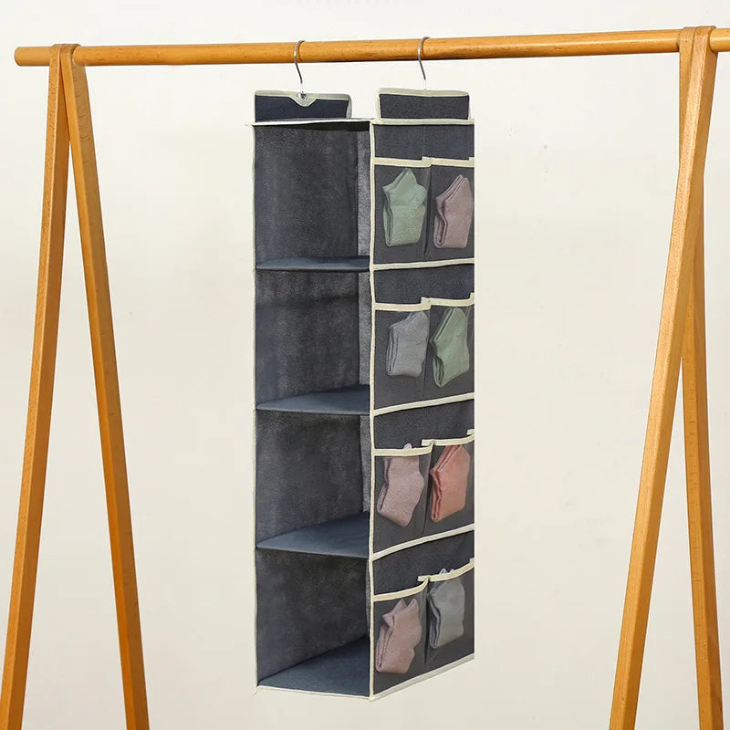 Non-woven Closet Wardrobe Cabinet Organizer Hanging Pocket Drawer Clothes Storage Clothing Home Organization Hanging Storage Bag