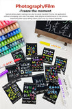 GuangNa 12 Colors/box Direct Liquid Hardhead High-gloss Acrylic Marker, for Student Notebook Writing, DIY Painting Graffiti