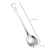 Coffee Spoons Creative Valentines Day Coffeeware Heart-Shaped Silver Kitchen Accessories Dinnerware Portable Stainless Steel