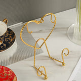 Storage Rack Luxury Tea Cup And Saucer Display Rack Metal Coffee Tea Cup Sets Coffee Storage Box Simple Suitable For Tray Tea