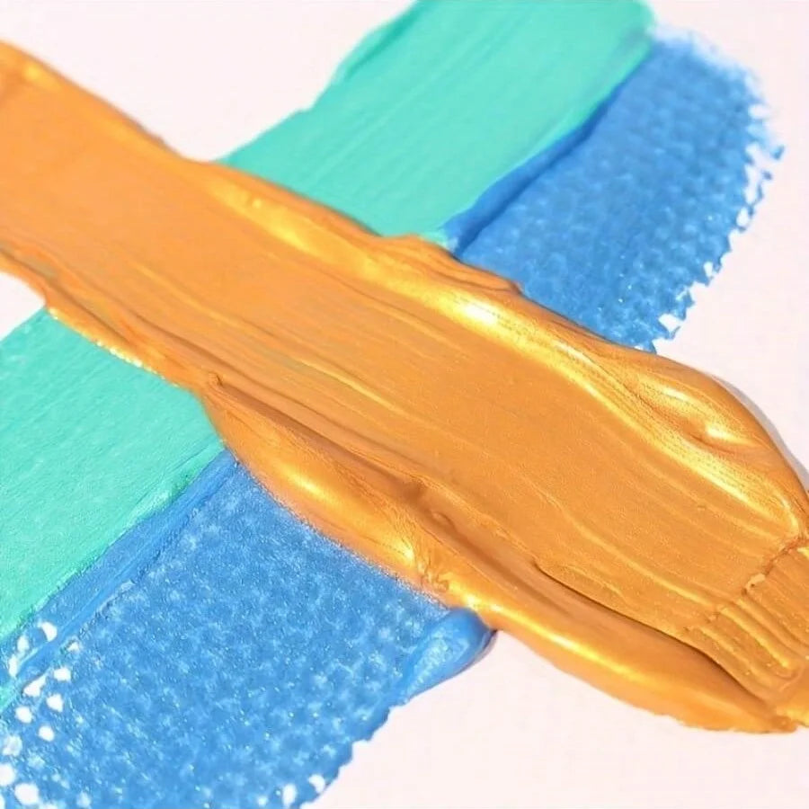 50/100/300ml Golden Acrylic Paint Metal Pearlescent Hand-painted Gypsum Glue Waterproof and Non-fading DIY Painted Paint