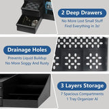Cologne Organizer For Men, Cologne Holder For Dresser, Perfume Stand, Bathroom Countertop Organizer With Drawers