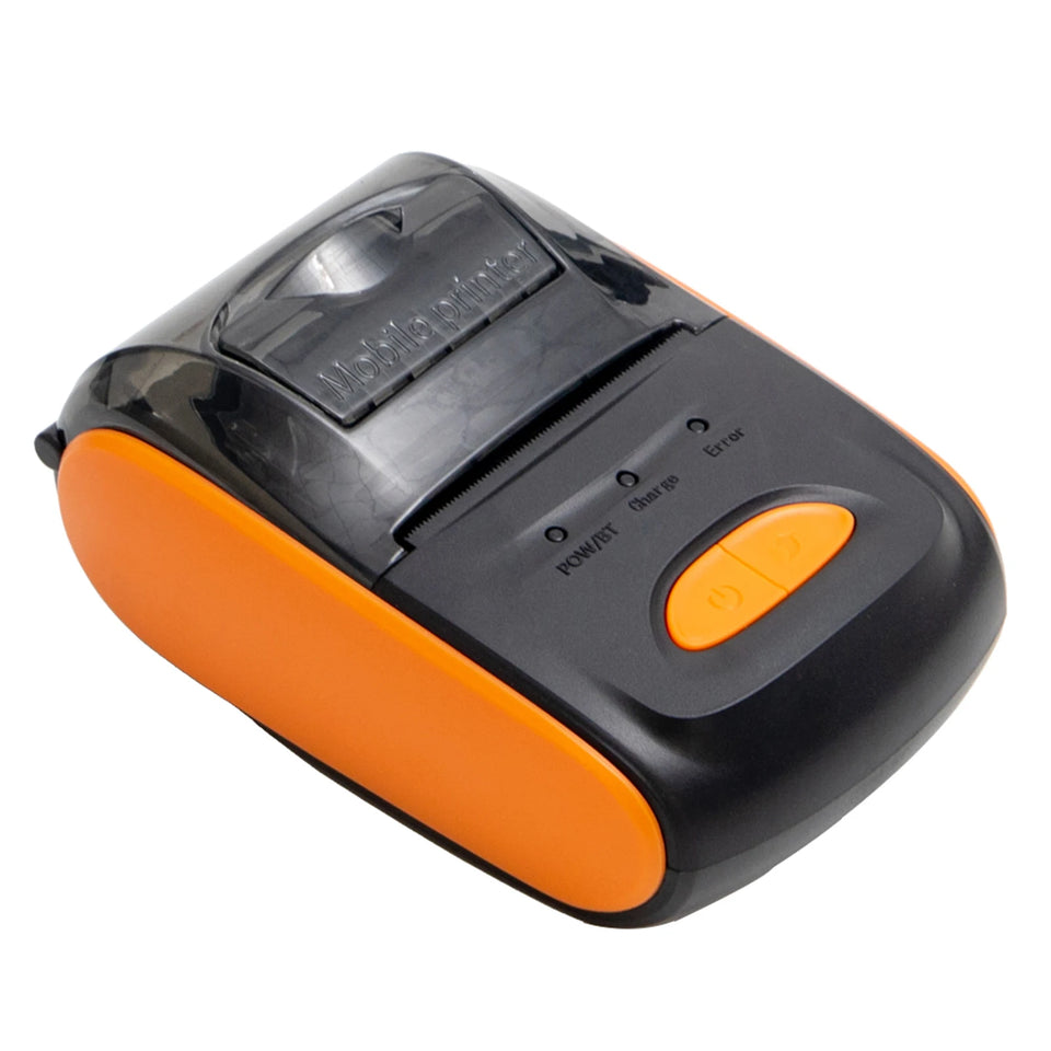 Receipt Printer Portable 58mm Mobile Thermal Printer Wireless BT Mini Bill Ticket Printing Printer with 1pcs Thermal Paper Rolls