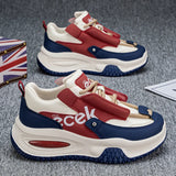 Chunky Sneaker Plus Size 45 46 47 48 Men Designer Sport Shoes Fashion Casual Leather Fabric Height Increased Flat Platform Shoes