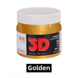 50/100/300ml Golden Acrylic Paint Metal Pearlescent Hand-painted Gypsum Glue Waterproof and Non-fading DIY Painted Paint