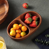 Japanese-Style Creative Wooden Fruit Tray Afternoon Tea Snack Plate Home Wooden Bowl Premium Snack & Nut Tray Wooden Tableware
