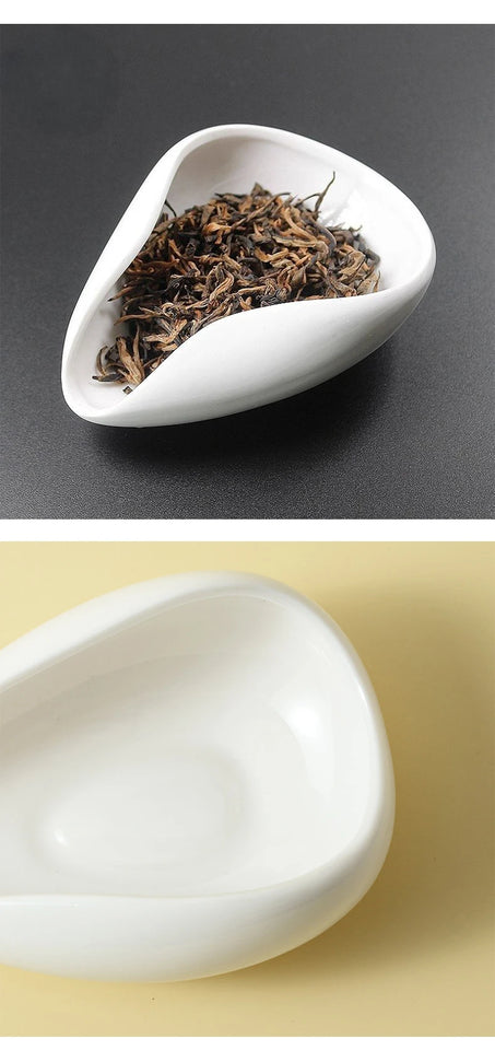 Ceramic Coffee Bean Dosing Cup, 35-40g Single Dose Measuring Tray for Coffee Bean and Tea, Chic Home Barista Tool Accessories