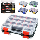 Hardware Organizer Box 34 Compartments Organizer W/ Removable Dividers Double Side Screw Organizer For Nuts, Bolts Screws Nails