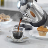 Electric Percolator 1.8L 12Cup Italian Coffee Maker Stainless Steel Quick Heating Reusable Filter Basket Fast Brew Home Office