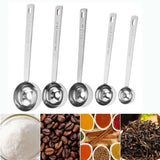 Powdered Milk 5/10/15/20/30ML Stainless Steel Tablespoon Coffee Scoop Powder Spoon Measuring Spoon
