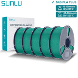 SUNLU Pla Plus 3D Filament 1.75mm Good Toughness Multicolor Neatly Wound PLA+ Filaments for FDM 3D Printing Materials 5KG
