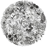 50pcs Black And White Vintage Retro Flower Plant Stickers Decals Laptop Scrapbooking Journal Planner Card Making PET Stickers﻿