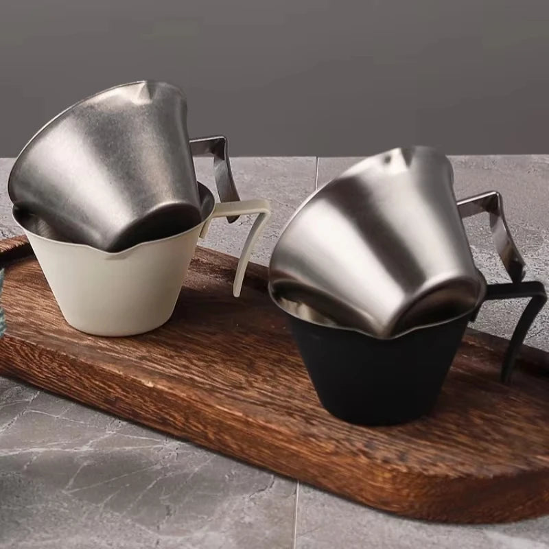 100ML Espresso Extraction Cup 304 Stainless Steel with Scale Thickened Exquisite Ounce Coffee Cup Home Kitchen Cafe Accessories