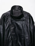 TFMLN 2025 Women Faux Leather Loose Jacket High Street Stand Collar Long Sleeve Coat Fashion Causal Zipper Outwear Autumn Winter