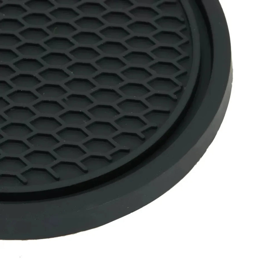 2pcs Black Car Auto Cup Holder Anti Slip Insert Coasters Pads Interior Accessories For Most Cups Accessories