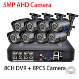 Gadinan 5MP 1080P Bullet Video Surveillance AHD DVR Recorder Waterproof Camera 24 infrared lights AHD CCTV Camera System Kit