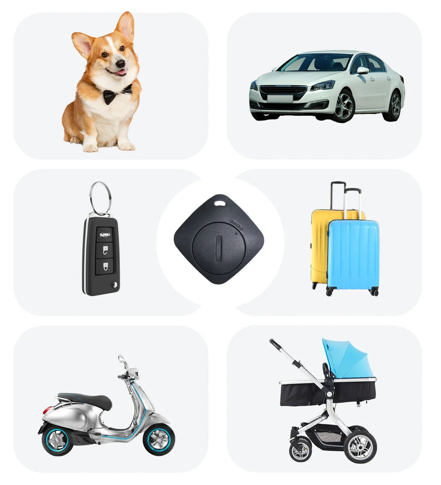 1 Pack Bluetooth Luggage Tracker with Find My APP (iOS Only) Air Smart Tag GPS Tracker Tag for Locator Key Finder