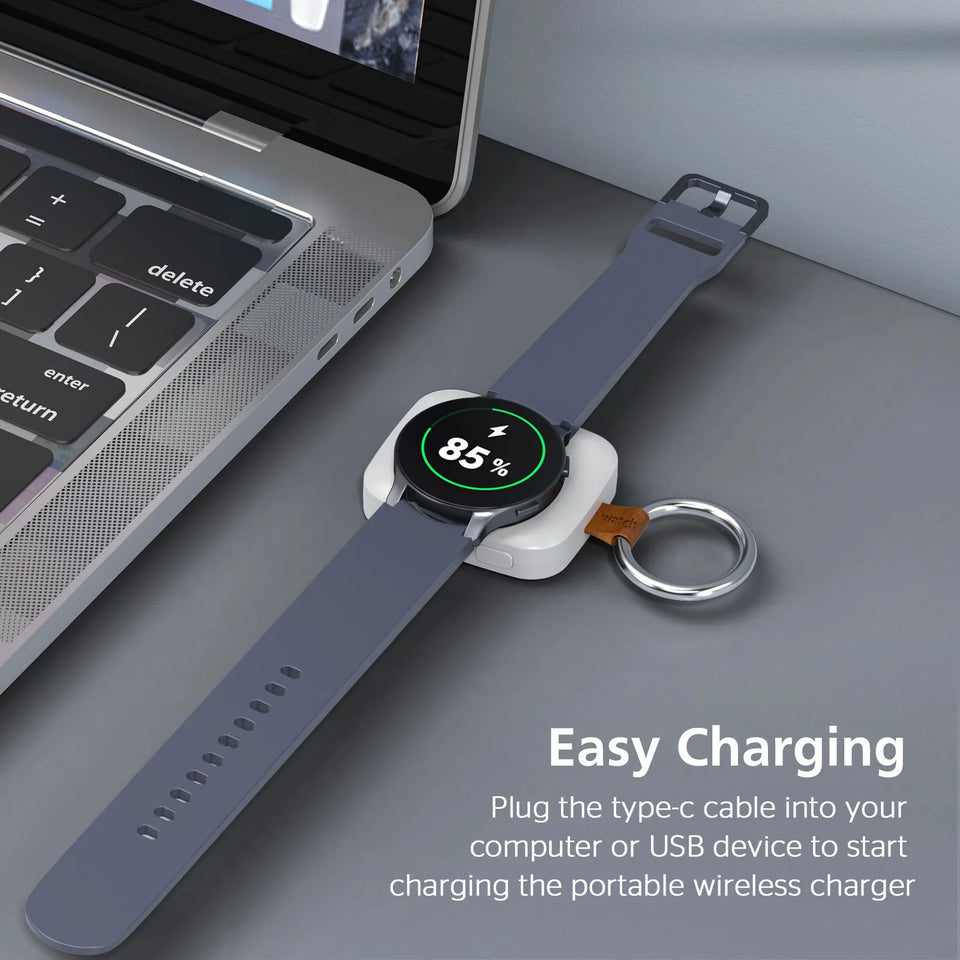 Oneplus 1200mAh Mini Wireless Charger watch charging For Galaxy Watch 7 8 Portable Power Bank Charging Classic Charger Keychain