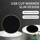 Mini Portable USB Cup Warmer Coffee Mug Heating Coaster Smart Thermostatic Hot Plate Milk Tea Coffee Water Thermostatic Heating