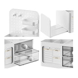 1 Pcs Desktop Perforated Board Storage Box Stationery Sorting Rack Desk Office Cosmetics Storage Rack Pen Holder