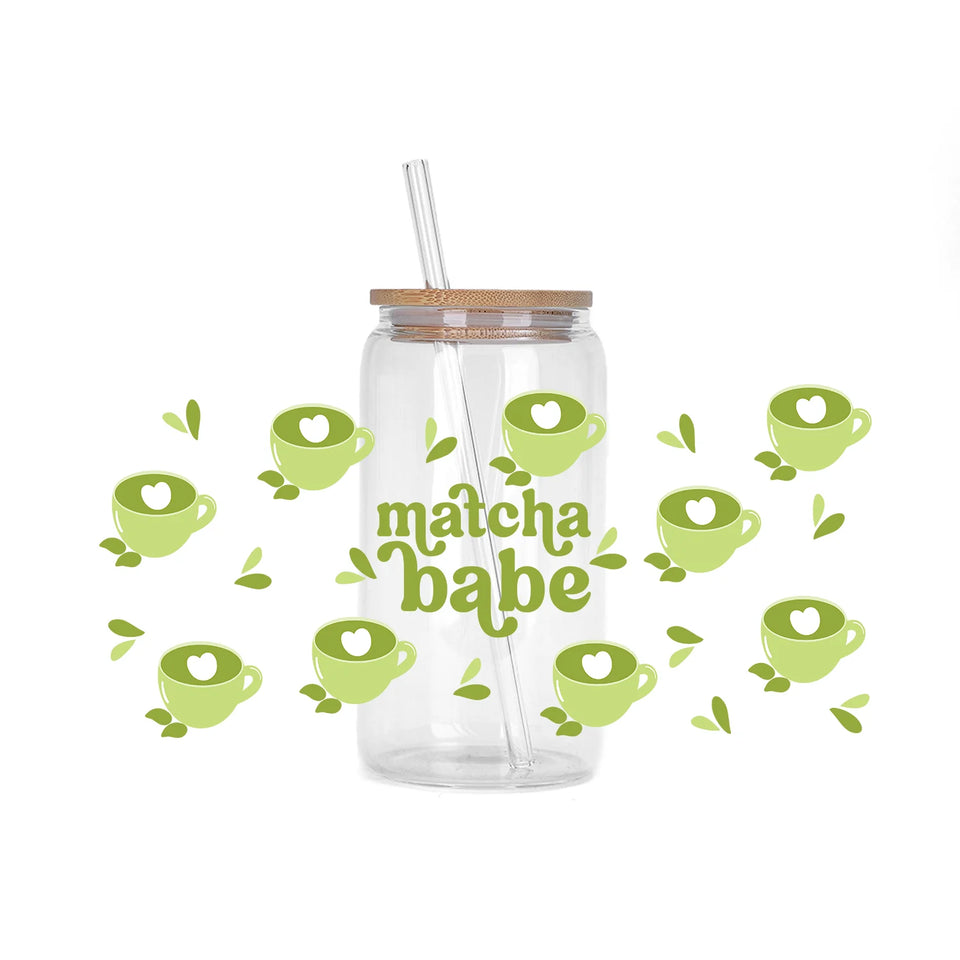 Coffee vibe Series easy peel waterproof DIY decoration decals 3D transfers uvdtf crystal sticker 16oz uv dtf cup wraps