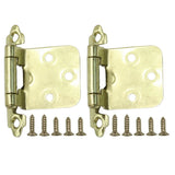 2Pcs American Self Closing Spring Hinge with Screws Overlay Cabinet Door Flush Hinges for DIY