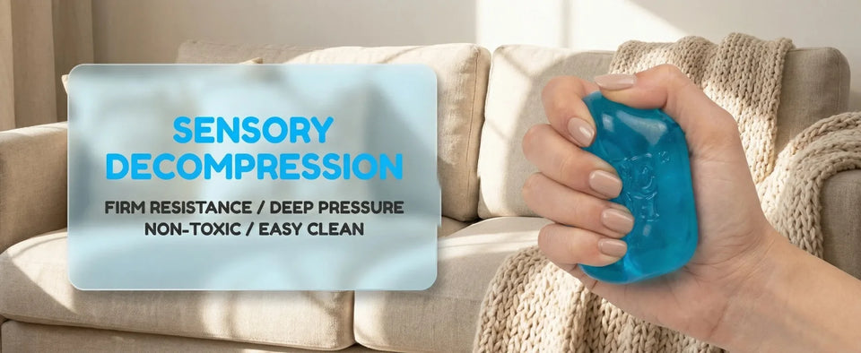 Nice Cube Stress Relief Toy | Super Solid Squish Sensory Fidget | Slow Rising Ice Cube Anxiety Relief